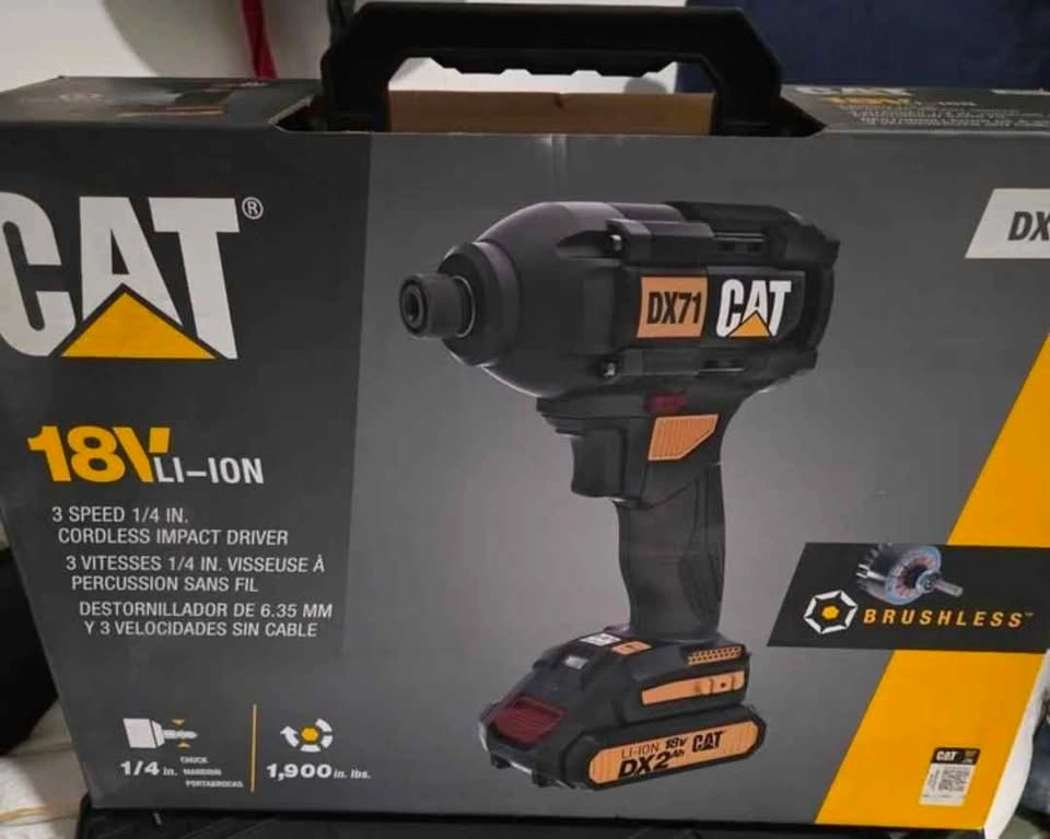 BRAND NEW DRILL - 2 Batteries CAT DX71 Cordless Impact Driver - photo 3