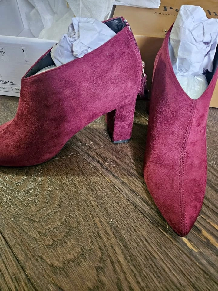 Block Heel Ankle Boots for Women