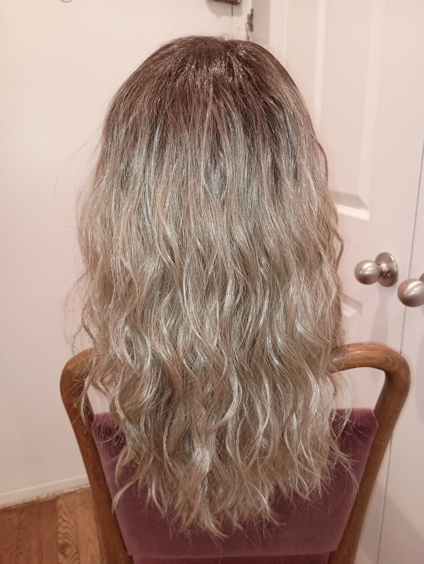 Ash Blond Lace Front Synthetic Wig - photo 4
