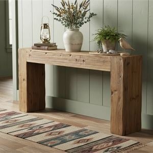 63-Inch Solid Wood Console Table - photo 5