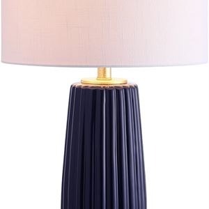 JONATHAN Y Roman 28.5" Ceramic Table Lamp, Navy - photo 4