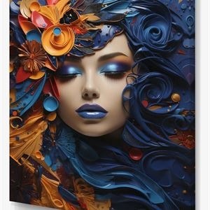 44" H x 34" W Jeesan Glam Harmonious Cubist Woman Photo - photo 2