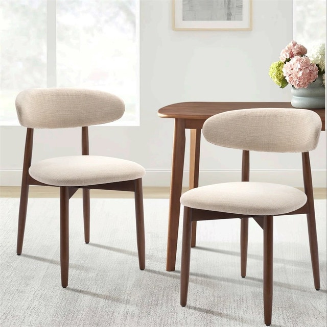 Upholstered Solid Wood Dining Chair Side Chair (Set of 2) - photo 3
