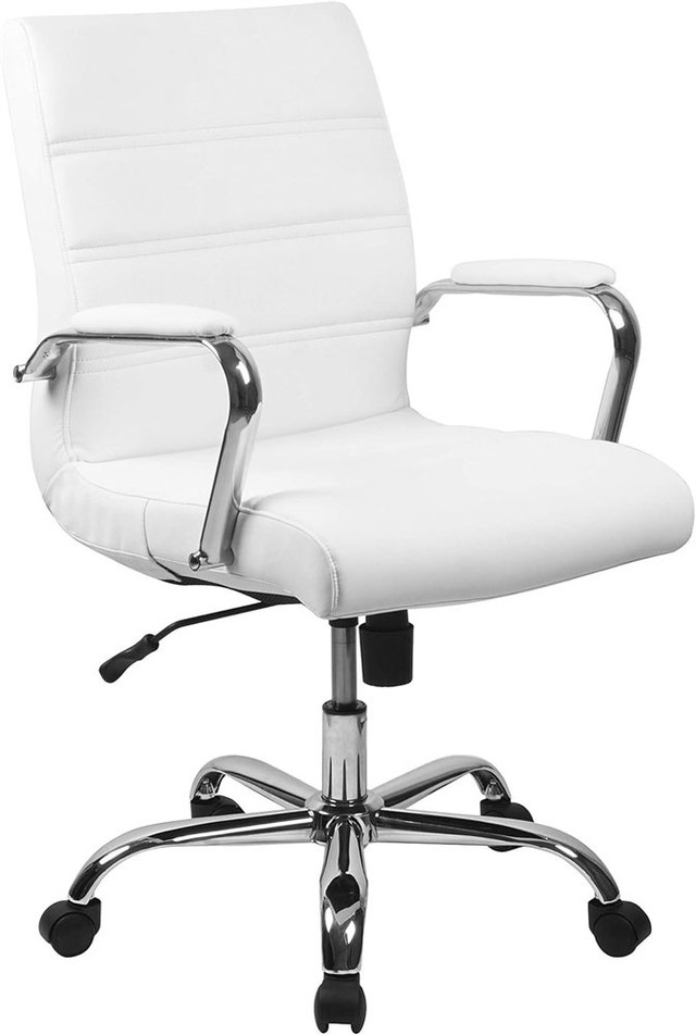 Flash Furniture Mid Back White Leather Executive Swivel - photo 2