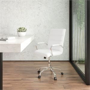 Flash Furniture Mid Back White Leather Executive Swivel - photo 3