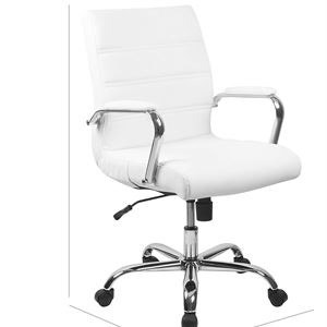Flash Furniture Mid Back White Leather Executive Swivel - photo 4