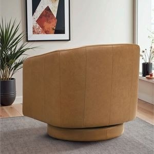 Danville Tan Leather Swivel Chair - photo 3