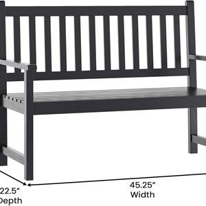 Flash Furniture Adele Commercial Indoor/Outdoor Acacia Wood Benc - photo 2