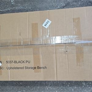 Storage Ottoman Bench with Safety Hinge, Upholstered Entryway - photo 5