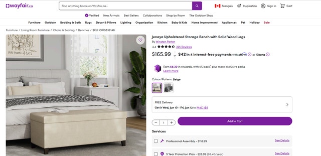 43.31" Jenaya Upholstered Storage Bench with Solid Wood Legs