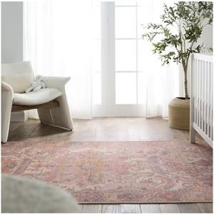 Elanor 8 X 10 Medallion Pink/Purple Washable Area Rug - photo 3