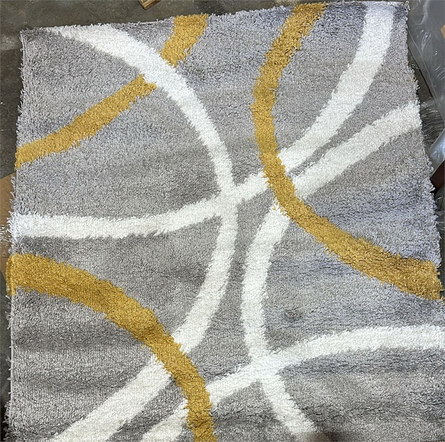 4' x 5'3" Tayse Uptown Shag Rug - Silver/Yellow - photo 5