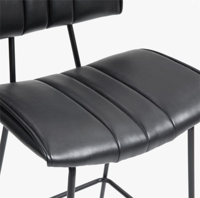 Set of 2 Palgrave Bar Stool with Black Metal Legs - photo 5