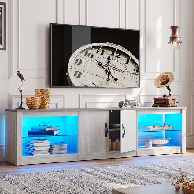 70" LED TV Stand for 75" TV, Gaming Entertainment Station