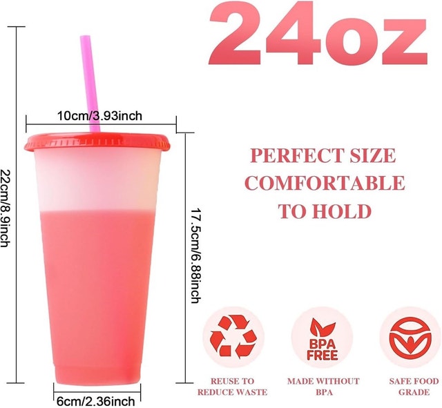 20 Pack 24 Oz Tumbler with Straw and Lid Bulk, Reusable - photo 2