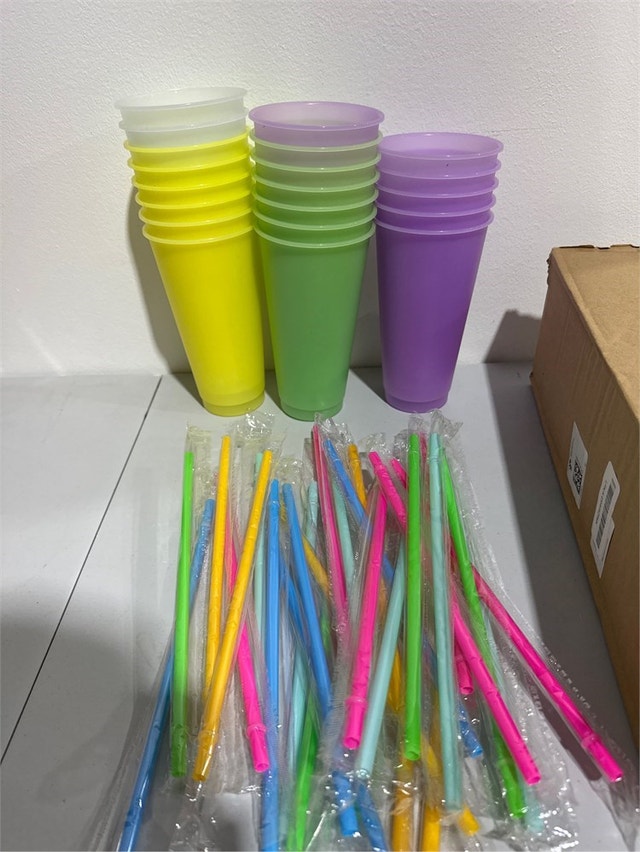 20 Pack 24 Oz Tumbler with Straw and Lid Bulk, Reusable - photo 5