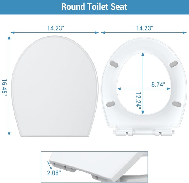 Soft Close Toilet Seat - Universal Fit for Elongated & Round - photo 2