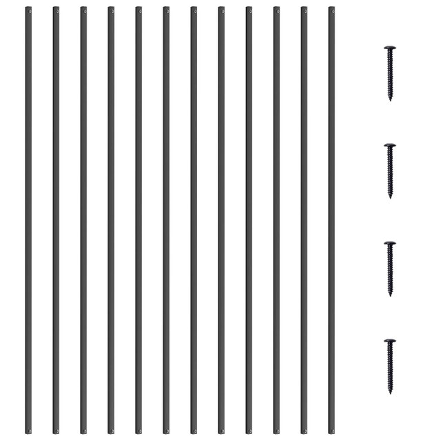 31 Pack, Staircase Metal Balusters, 44'' x 0.5'' Square Aluminum