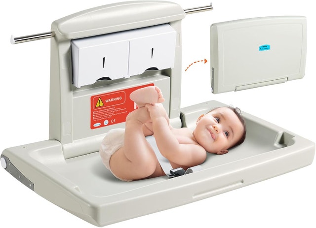 Wall-Mounted Baby Changing Station, Horizontal Foldable - photo 3