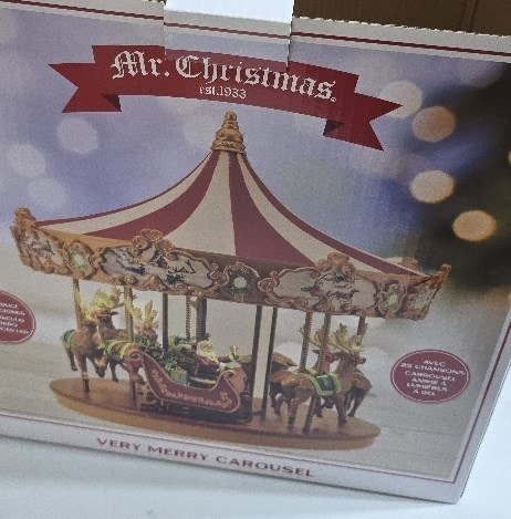 Merry Carousel Musical Animated Christmas Decoration, LED Lights - photo 4