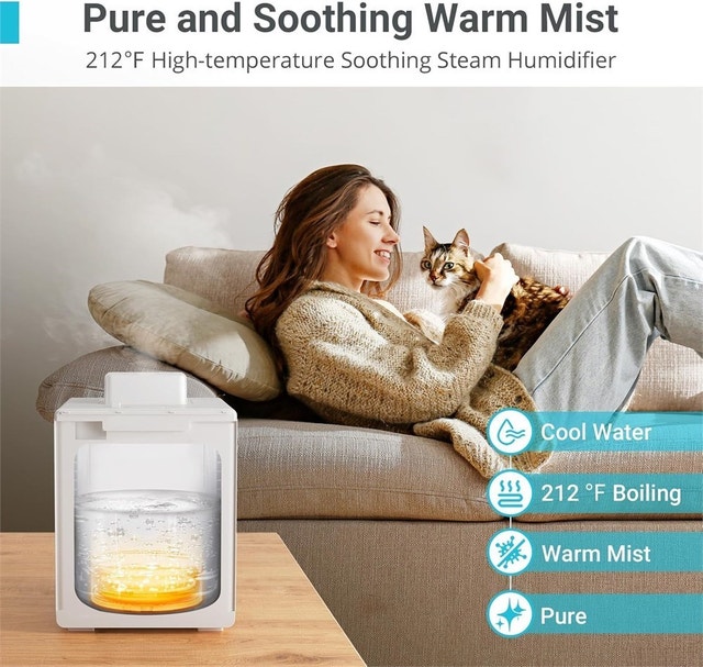 3L Stainless Steel Warm Mist Humidifier - photo 3