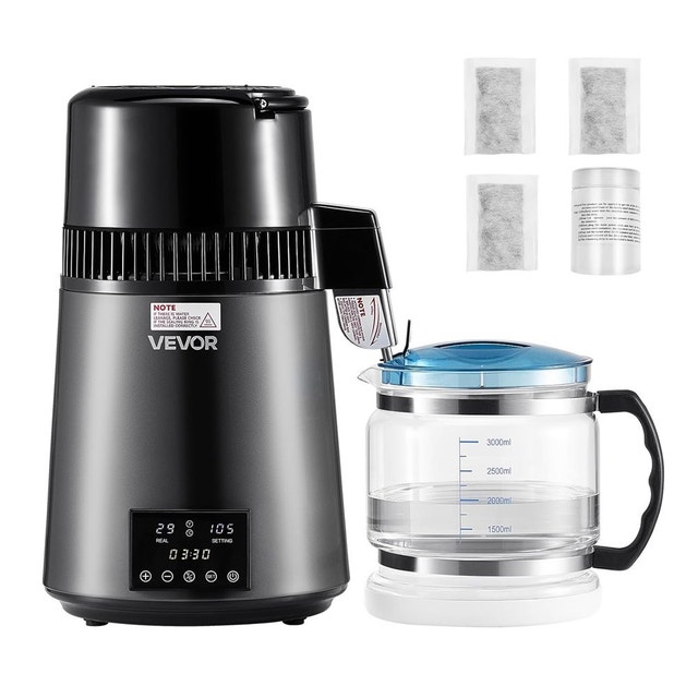 Water Distiller, 4L 1.1 Gallon Pure Water Purifier Filter