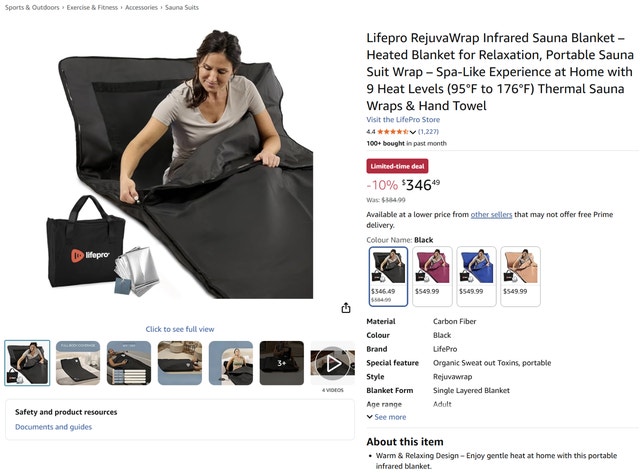 LifePro Infrared Sauna Blanket - Portable Infrared Sauna