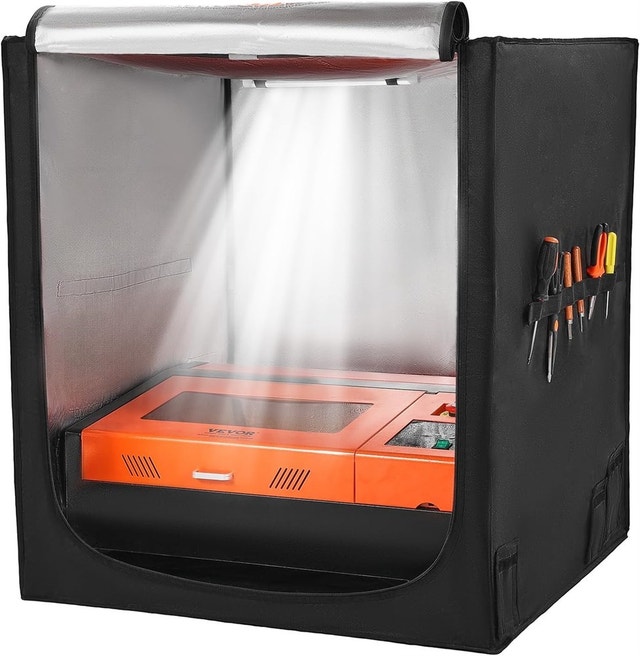 Laser Engraver Enclosure, 31.5 x 31.5 x 35.4, Flame Retardant