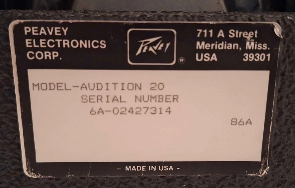Peavey Audition 20 GUITAR AMP - photo 4