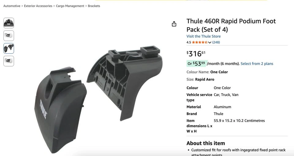Thule 460R Rapid Podium Foot Pack (Set of 4) - photo 4