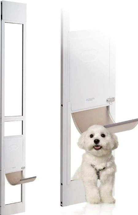 Dog Door for Sliding Glass Door, 75 7/8"-80 11/16" Adjustable