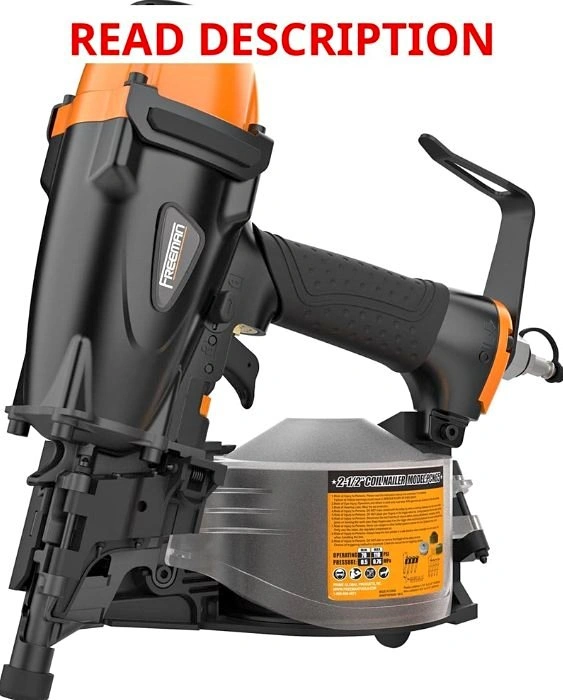 Freeman PCN65 Pneumatic 15 Degree 2-1/2" Coil Siding Nailer