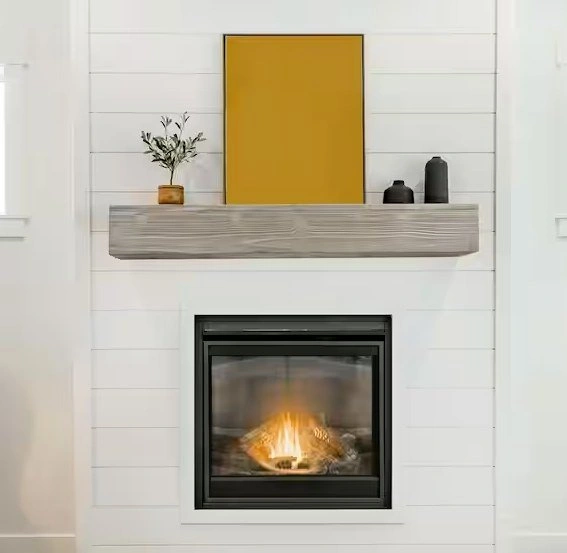 60 in. Rustic Wood Fireplace Mantel Floating Shelf