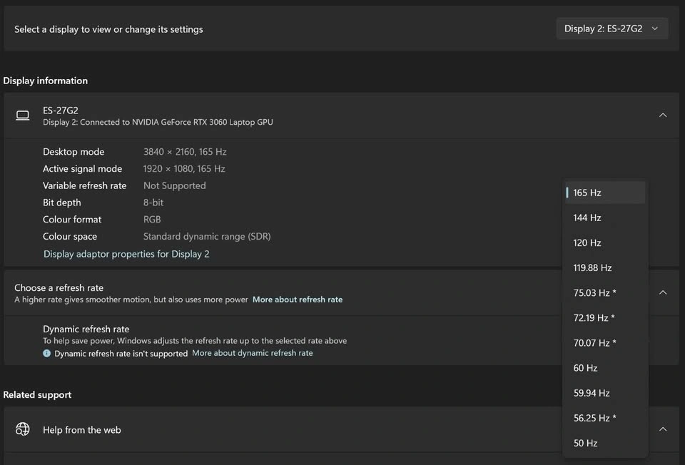 27" 4K Gaming Monitor | 165Hz Refresh rate - photo 2