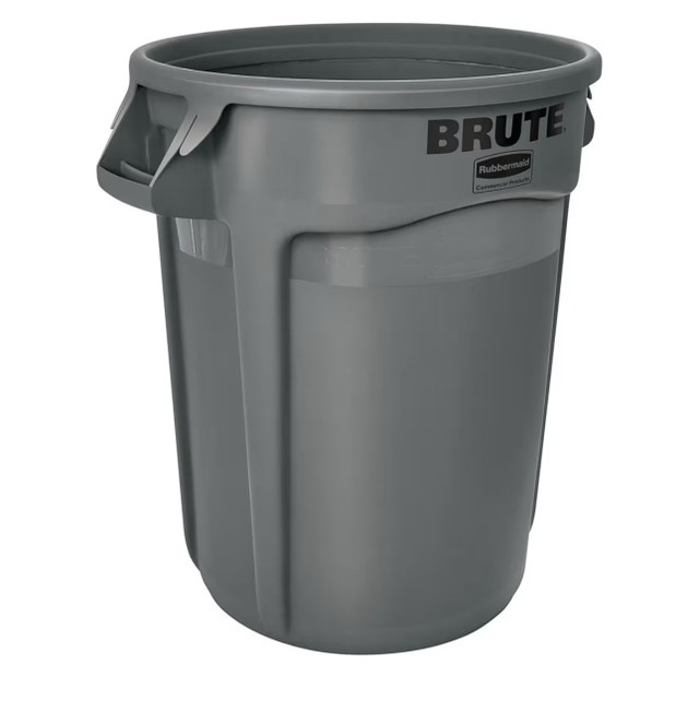 Three 32 Gallon Rubbermaid Brute Garbage Bin