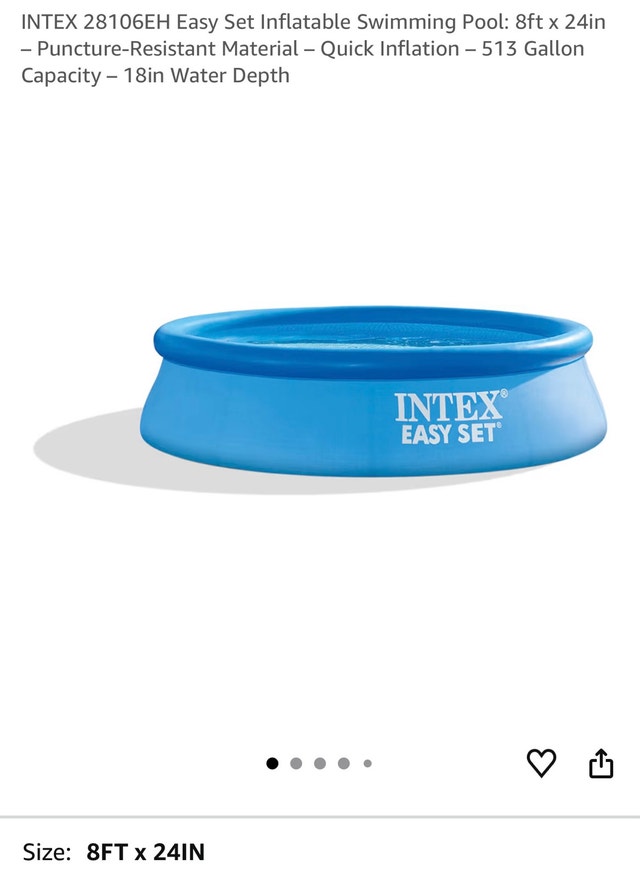 Intex Inflatable Pool with cover/Pump/Skimmer