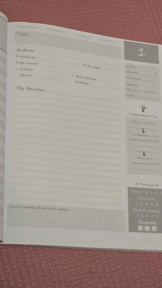 Reading Log for Book Lovers / Reading Journal - photo 3