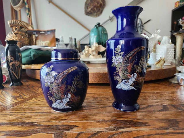 Cobalt Blue Pheasant Porcelain Set ⚽