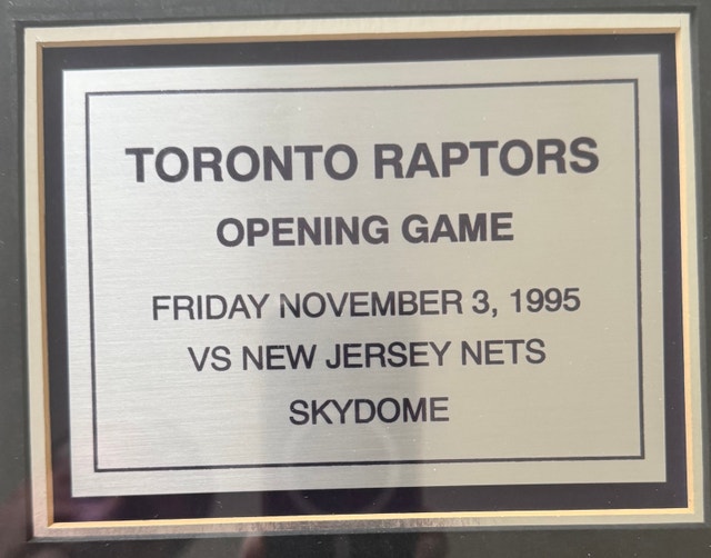 Toronto Raptors 1995 Opening Game Framed Memorabilia - photo 3