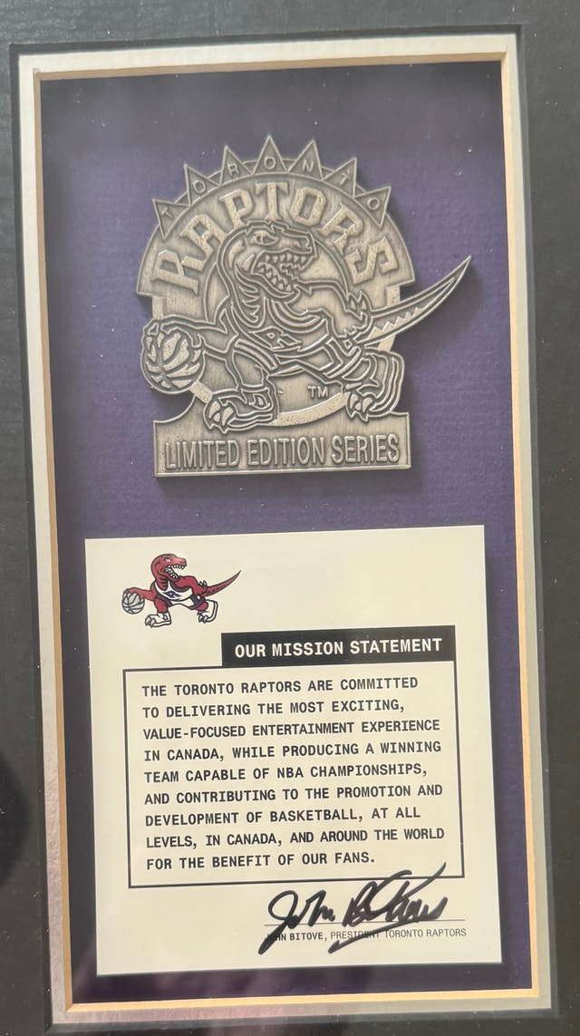 Toronto Raptors 1995 Opening Game Framed Memorabilia - photo 4