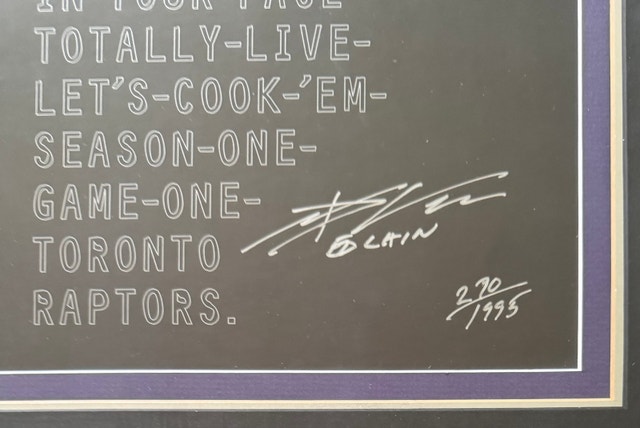 Toronto Raptors 1995 Opening Game Framed Memorabilia - photo 5
