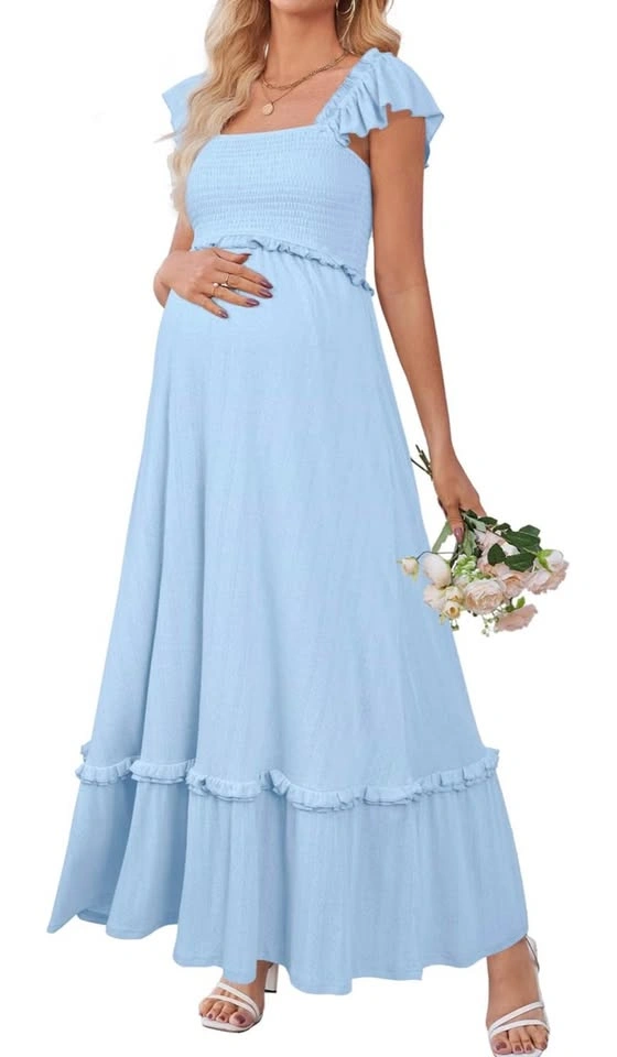 Light Blue Maternity Dress - photo 2