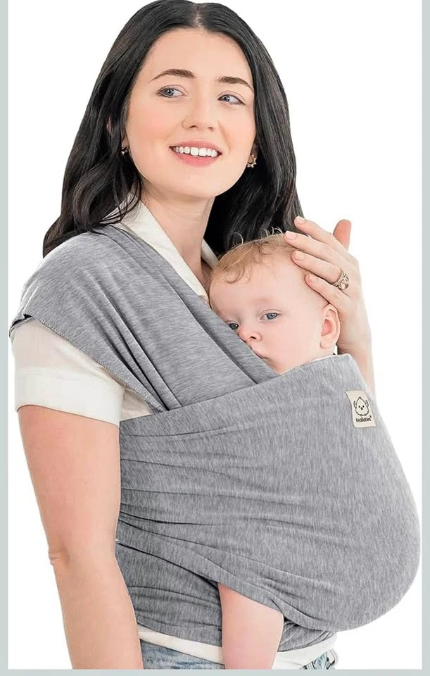 KeaBabies Baby Wrap Carrier, Classic Gray, Like New