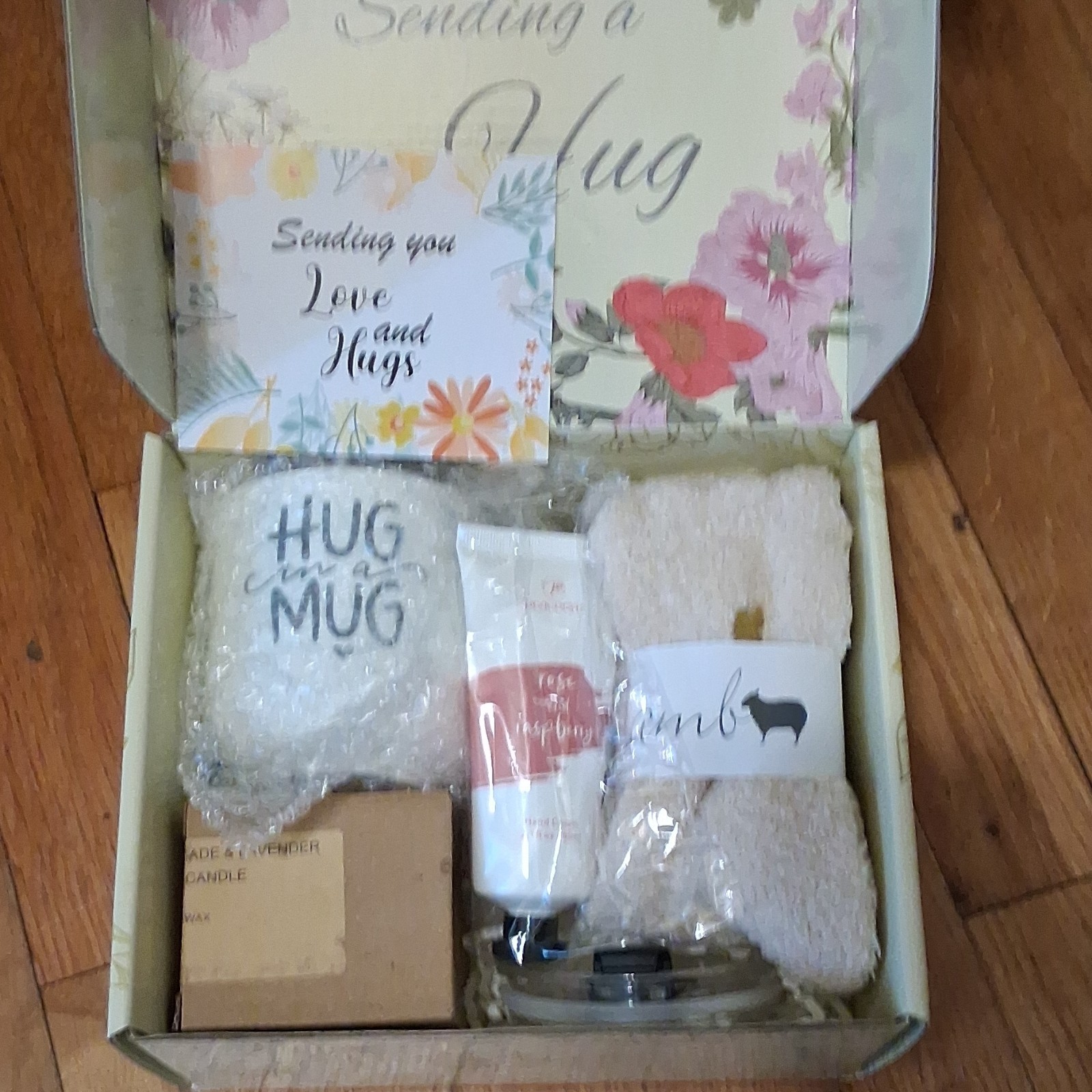 Pure Coco Floral Sympathy Gift Basket Box Set with Candle - photo 2