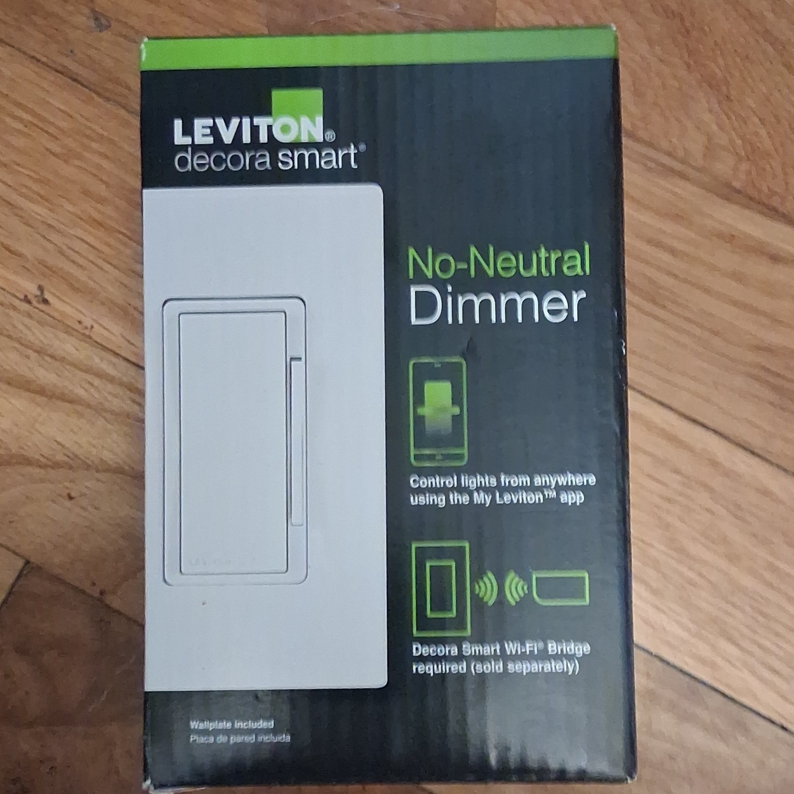 Leviton Decora Smart No-Neutral Wi-Fi Dimmer Wall Switch White D