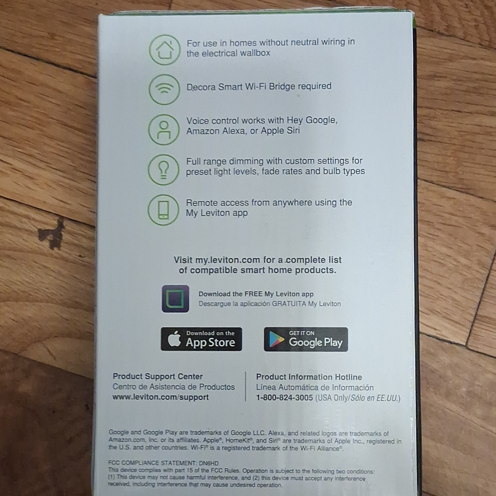 Leviton Decora Smart No-Neutral Wi-Fi Dimmer Wall Switch White D - photo 3