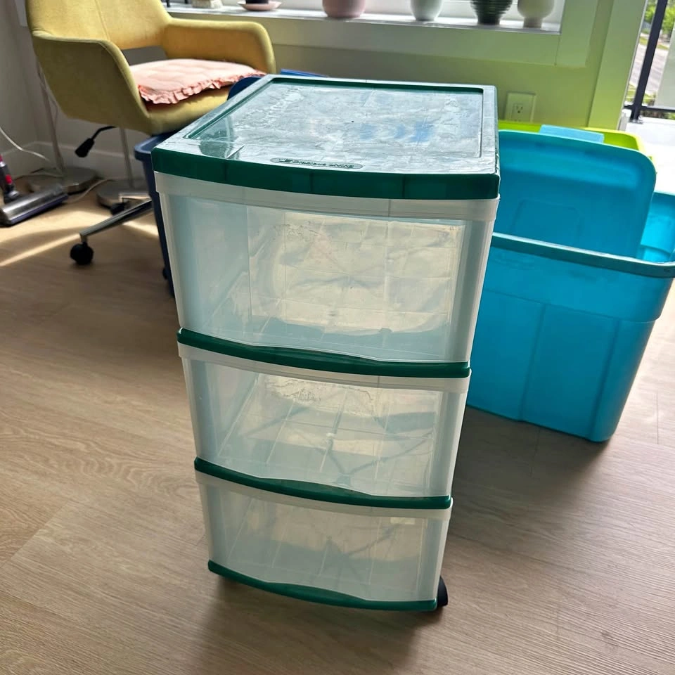3-Drawer Rolling Storage