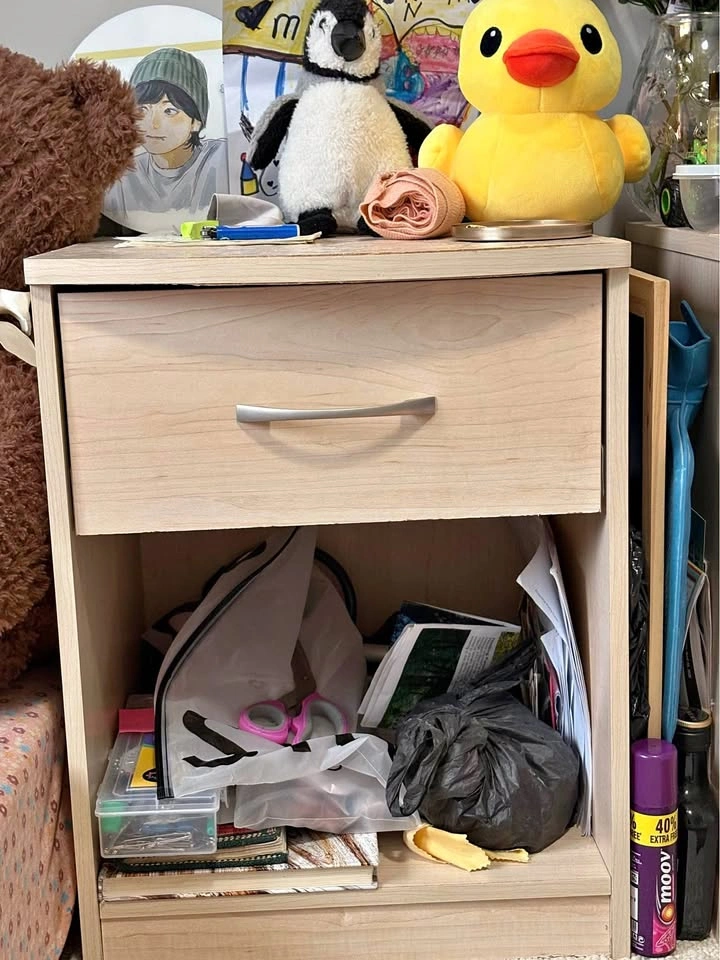 Small Wooden Table with Drawer