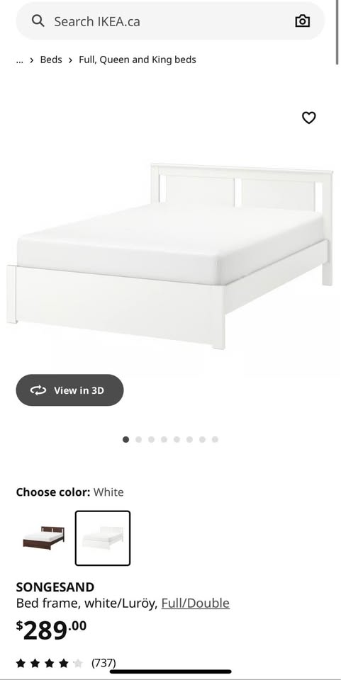 Ikea bed frame with mattress - photo 3