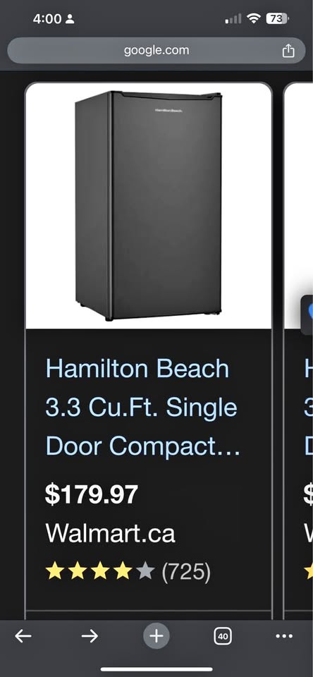 Hamilton beach mini fridge